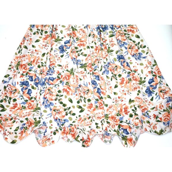 Floral Smocked Midi Sundress Tie Straps Cottagecore Summer Boho Chic - Picture 4 of 7